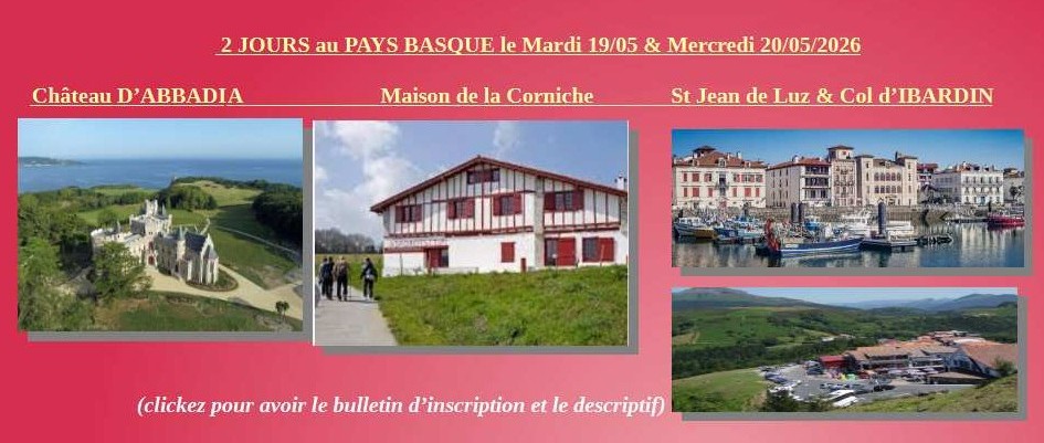 Sortie Hendaye et Pays Basque